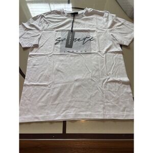 Sonneti London Mens Graphic T-Shirt White Crew Neck Short Sleeve Large NWT